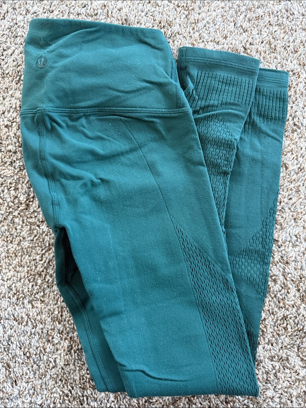 Lululemon Green Seamless Workout Leggings
